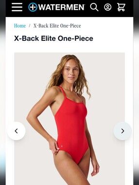 WaterMen X-Back Elite One-Piece Swimsuit - Red